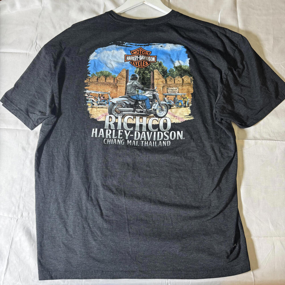 Harley-Davidson Richco Chiang Mai Thailand T-Shirt XXL Gray